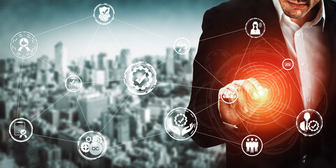 Quality Assurance and Quality Control Concept - Modern graphic interface showing certified standard process, product warranty and quality improvement technology for satisfaction of customer. uds