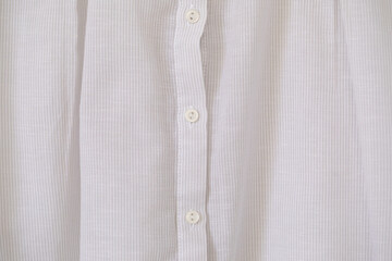 Linen Full frame Wood Button down shirt.close up.