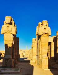 Eastern Temple of Ramses II, also known as Temple of Ptah, with statues of Ramesses II, built...