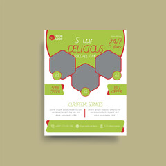 fast food flyer vector  design template.