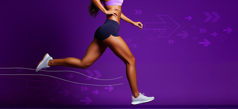 woman running in the fitness salloon