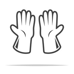 Medical gloves icon transparent vector isolated