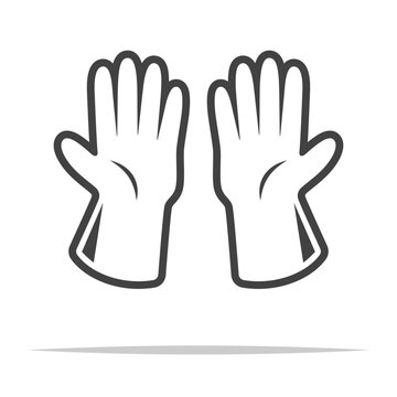 recommend clip art: Medical gloves icon transparent vector isolated