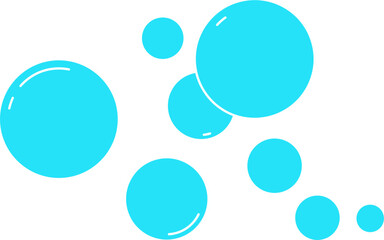 Blue Water Bubbles Illustration Vector