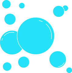 Blue Water Bubbles Illustration Vector