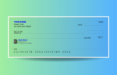 Gradient blank check template
