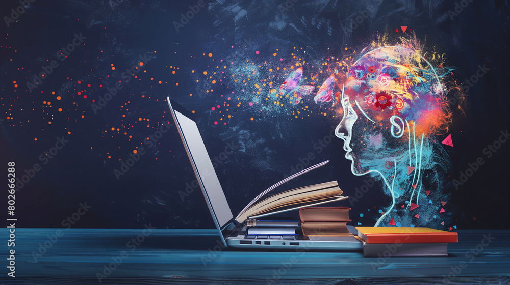 Poster the advantages of online learning, such as flexibility, accessibility, and the ability to learn at y