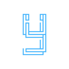 Monogram Y. Design vector Y logo. Monogram initial letter mark Y logo design. Monogram design vector logo. Monogram initial letter mark Y logo design. Simple Y monogram. Monogram Y design logo