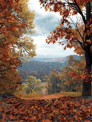 Autumn scenic, Allegheny Front, West Virginia - obrazy, fototapety, plakaty
