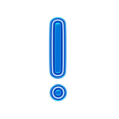 Exclamation Sign Letter 3D Shape Neo Futurist Text