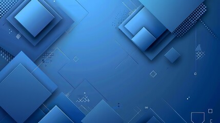 abstract 3d square blue background