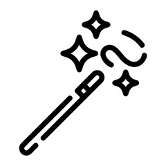 magic wand Line Icon