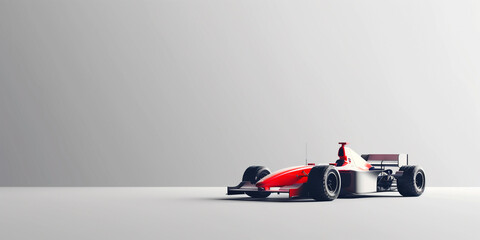 Racing car on a white background