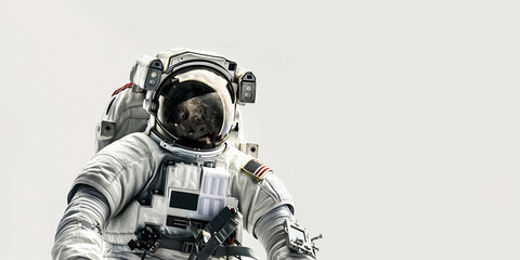 Cosmonaut on a white background