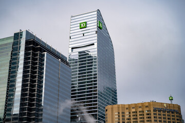 Fototapeta premium The TD Bank building in Downtown Toronto. Toronto, Canada - April 29, 2024.