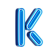 Obraz premium K Letter 3D Shape Neo Futurist Text