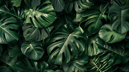 green leaves background ,generative ai