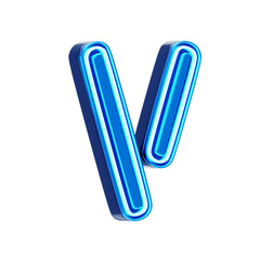 Obraz premium V Letter 3D Shape Neo Futurist Text