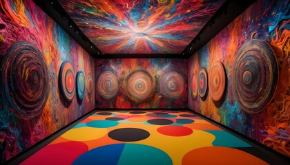 Psychedelic Art Gallery With Mind Bending Installa Upscaled 2
