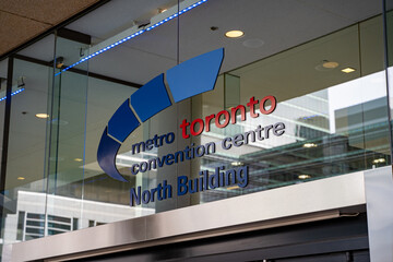 Fototapeta premium Metro Toronto Convention Centre North Building in Downtown. Toronto, Canada - April 29, 2024.