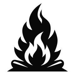 Solid color burning bonfire vector design