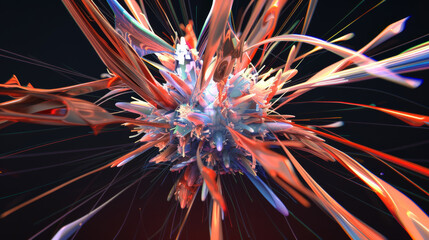 abstract colorful 3D explosion digital art background