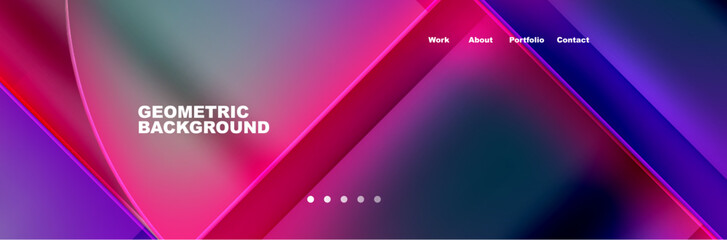 it is a geometric background with a purple and pink gradient . High quality