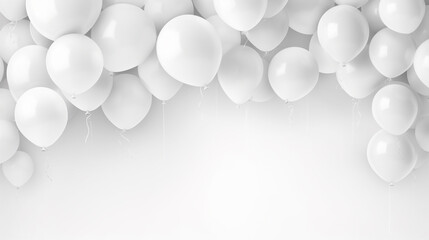 Background balloons. Template Banner with a clean sheet of paper. Realistic celebration design balloon.