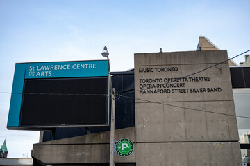 Fototapeta premium The St. Lawrence Centre for the Arts is a performing arts theatre complex located in downtown Toronto, Ontario. Toronto, Canada - April 29, 2024.