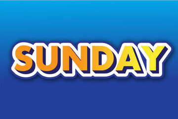 Sunday typography vector illustration, perfect use for sunday banners, sunday posters, etc.
