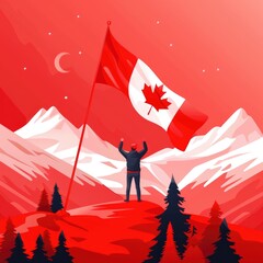 canada independence day background
