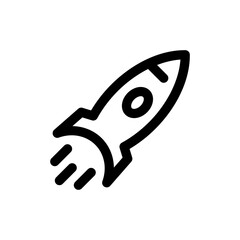 Rocket Icon Transparent Background. Finance and Business Symbol Line Style.