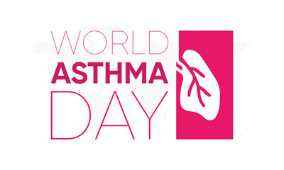 Fototapeta premium asthma awareness day, world asthma day, asthma day logo