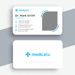 Vector medical healthcare or doctor business card or visiting card template design