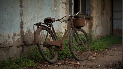 Abandoned by the roadside, a rusty bicycle holds the key to a nostalgic journey back in time ai_generated