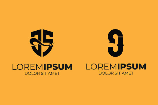 
SJ or JS letter modern logo design vector icon template