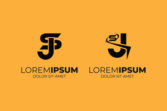 
SJ or JS letter modern logo design vector icon template