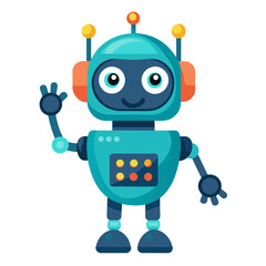 A robot with a friendly wave