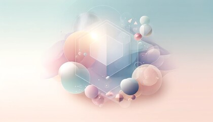 A peaceful design featuring a harmonious blend of geometric shapes.