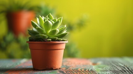 A small potted plant, bringing a touch of nature into any indoor space