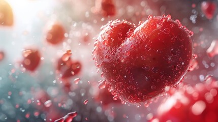 A captivating 3D rendering image promoting awareness campaigns and community outreach events focused on heart health promotion, screening, and education