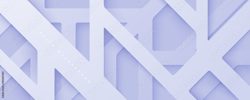 Poster abstract papercut white background line overlap layers decorative shape design.