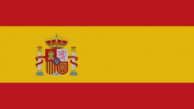 Spain Flag Flip Animation Curtain Transition Effect Transparent Background Alpha Channel