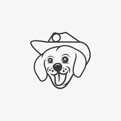 Puppy logo design vector illustration 