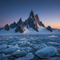 sunset in the mountains