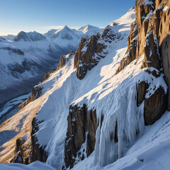 snow covered mountains