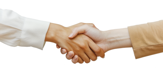 handshake isolated on transparent background