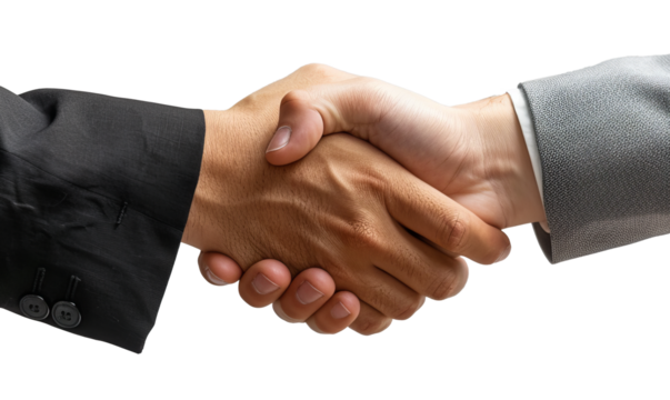 handshake isolated on transparent background