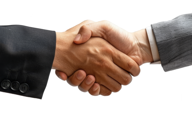 handshake isolated on transparent background