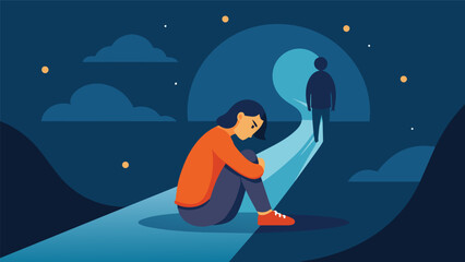 A person with depression feeling a glimmer of hope as they realize they are not alone and there is a path to healing through therapy..